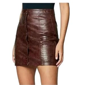 Blank NYC Faux Crocodile Mini Skirt